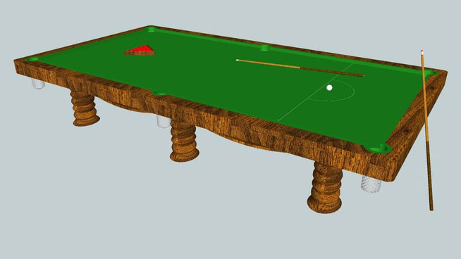 Sketchup model - Pool Table