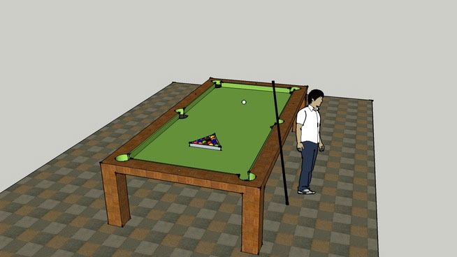 Sketchup model - Pool Table