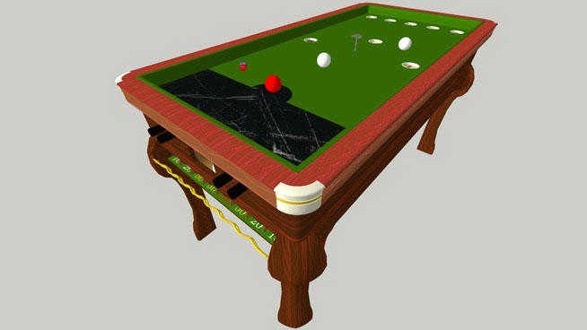 Sketchup model - Rex billiard table
