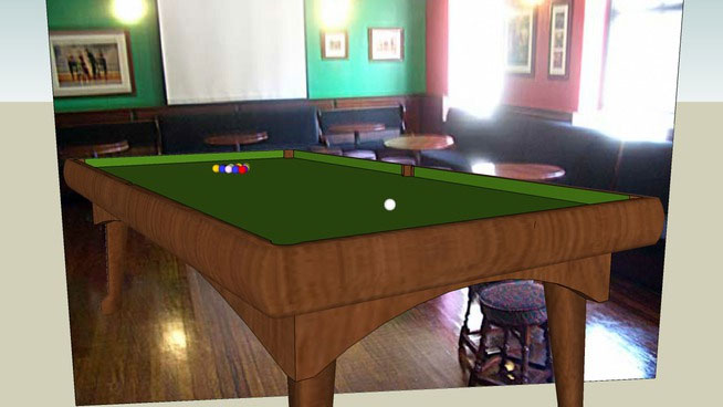 Sketchup model - Billiards Table