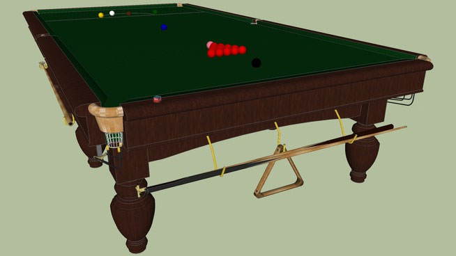 Sketchup model - Snooker with all accessories