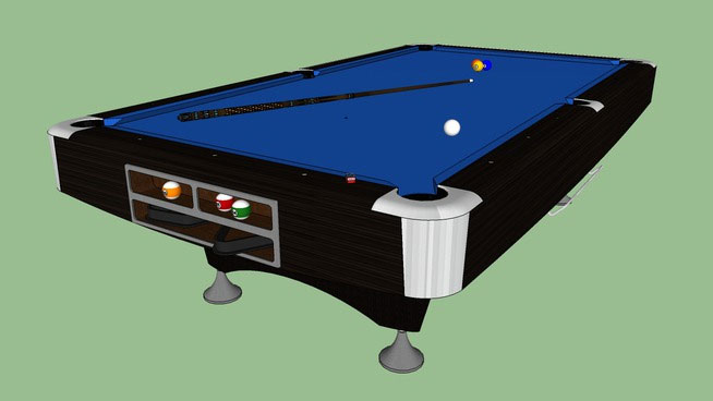 Sketchup model - Pool with all accessories