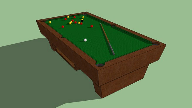Sketchup model : Pool table - simple model