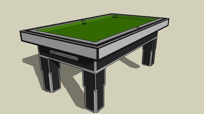 Sketchup model - 7foot Pool Table
