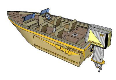 Fishing Boat in SketchUp