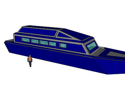 Public Boat in SketchUp