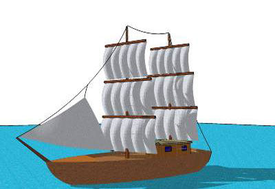 Wonderful Boat in SketchUp