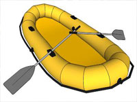 Yellow Row Boat in SketchUp