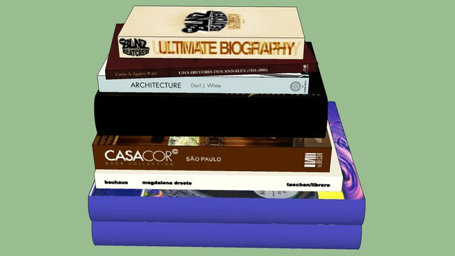 Sketchup model - Book collection