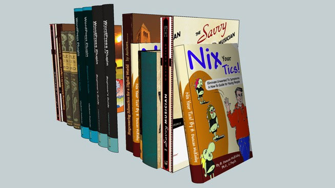 Sketchup model - Collection of books