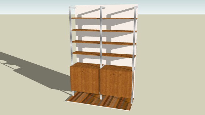 Sketchup model - Wall Mounted Bookshelf