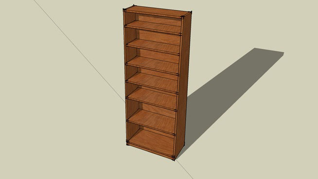 Sketchup model - Standing Book Shelf