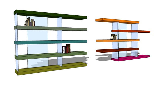 Sketchup model - Book shelves