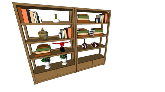 Sketchup model - Libreria Bookshelf