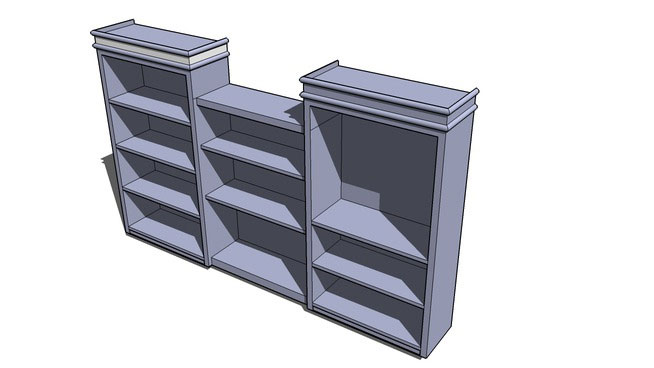 Sketchup model - Bookshelf for residential