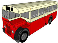 Paper Model Bus in SketchUp