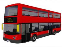 UK Double Daker Bus in SketchUp