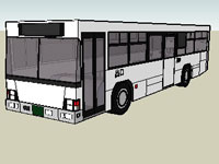 White Erga Bus in SketchUp