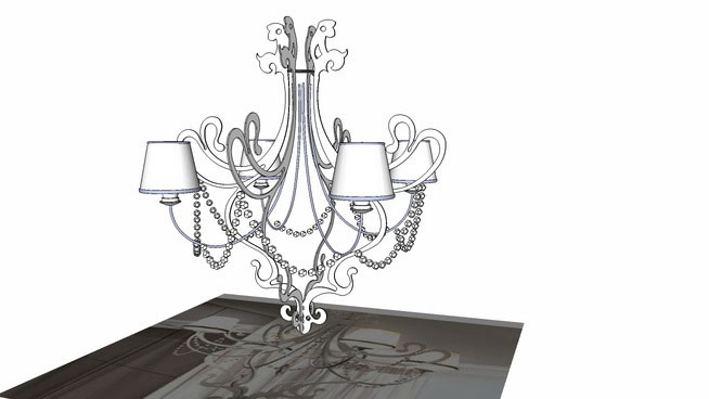 Sketchup model - Classic chandelier