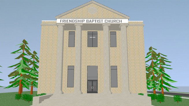 Sketchup model - Friendship Baptist Church