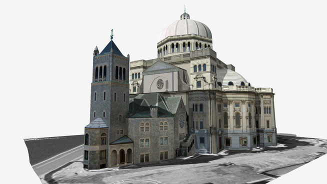 Sketchup model - Church of Christ Scientist