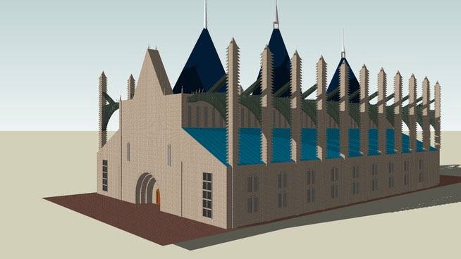 Sketchup model - Saint Barbaras Church