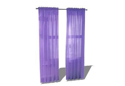 Purple Curtains in Sketchup