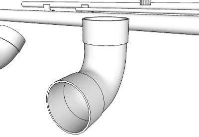 PVC 40 Components Curved Pipe