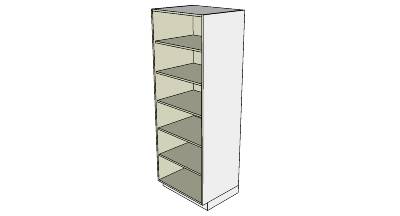 3D Tall open cabinet in sketchup