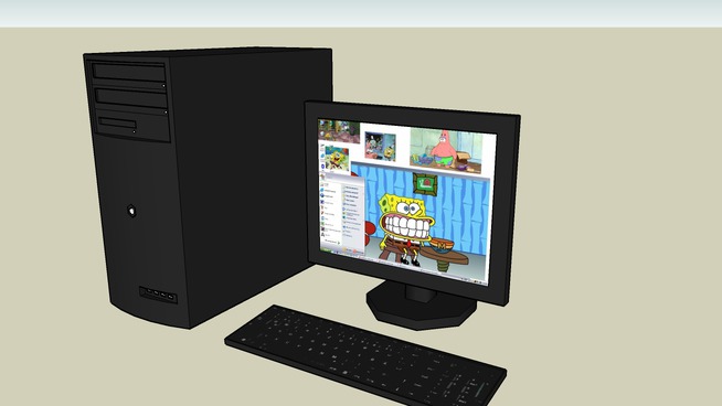 Sketchup model : Desktop PC