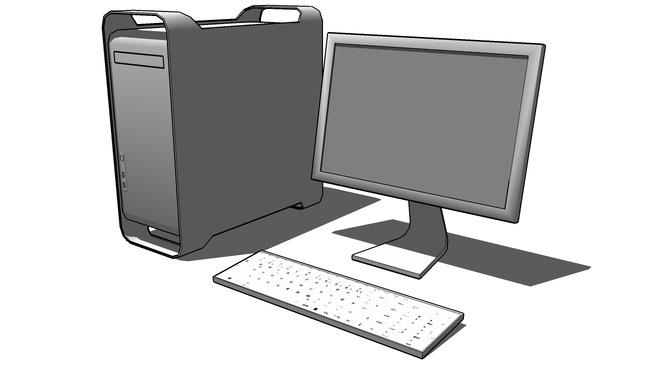 Sketchup model : Powermac desktop computer