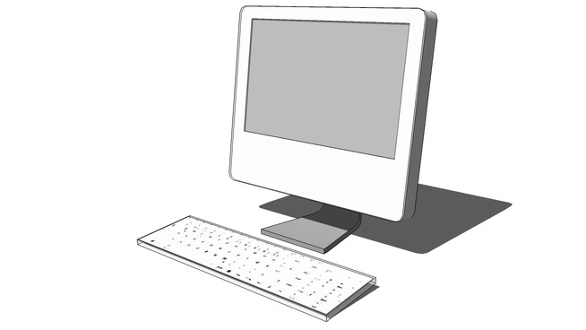 Sketchup model : Imac desktop computer