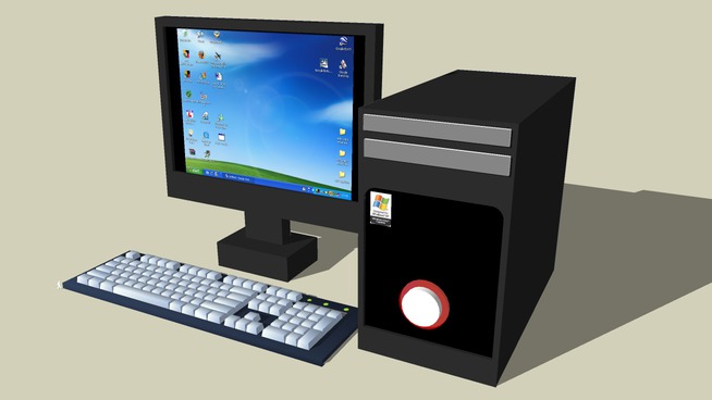 Sketchup model : A Desktop PC