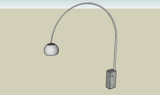 Sketchup model - Arco floor lamp