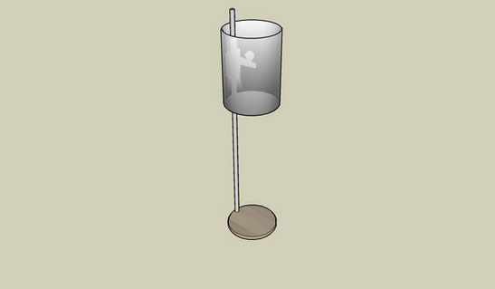 Sketchup model - Little floor lamp