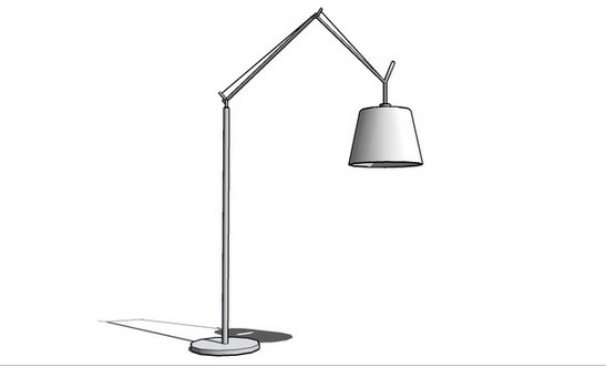 Cable stayed floor lamp