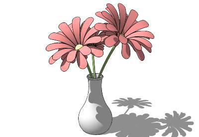 Three Flowers in Vase