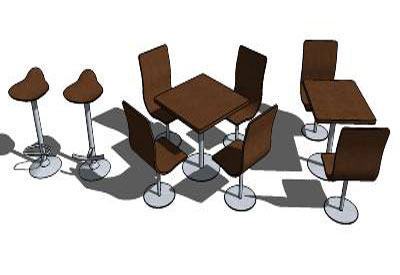Restaurant Furniture in Sketchup