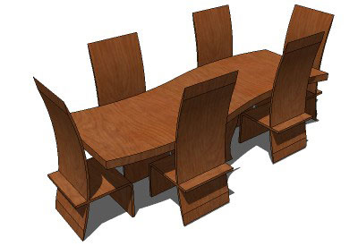 Modern Dining Table and Chair Set