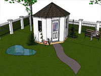 Shed Garden in Sketchup