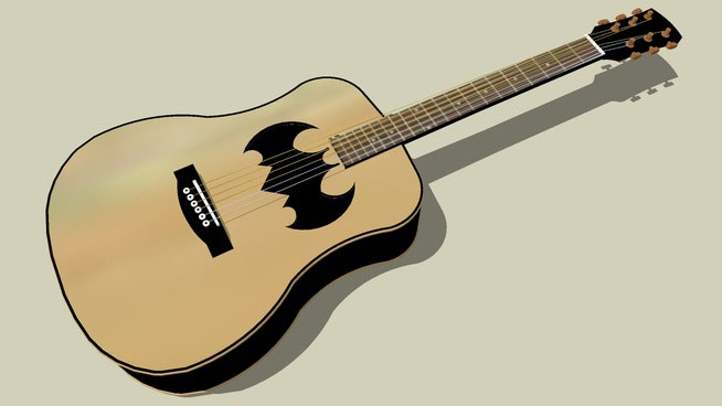 Sketchup model - Acoustic guitar