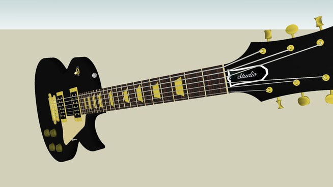 Sketchup model - Les Paul Guitar