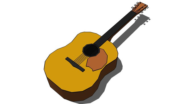 Sketchup model - Accoustic guitar