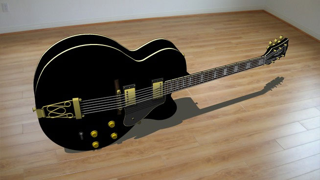 Sketchup model - Gibson Super 400 Guitar