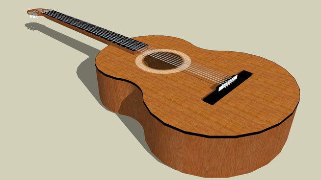 Sketchup model - Guitarra Acustica