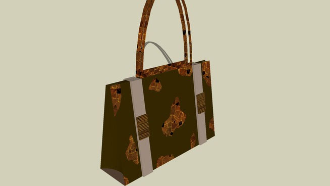 Sketchup model - Leather bag