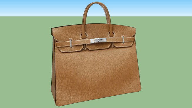 Sketchup model - hermes birkin handbag