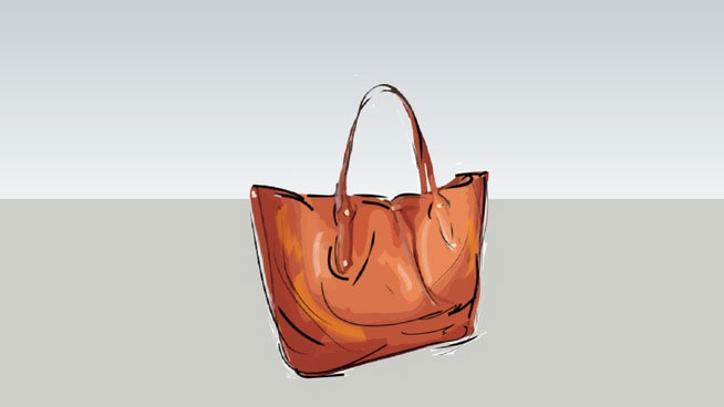 Sketchup model : 2D Clothing - Hang Bag