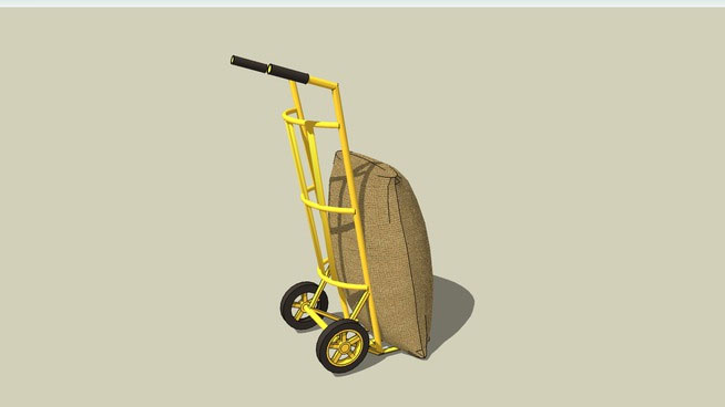 Sketchup model - Trolley with grain sack