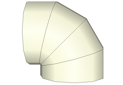 3D Elbow joint for round metal 36'